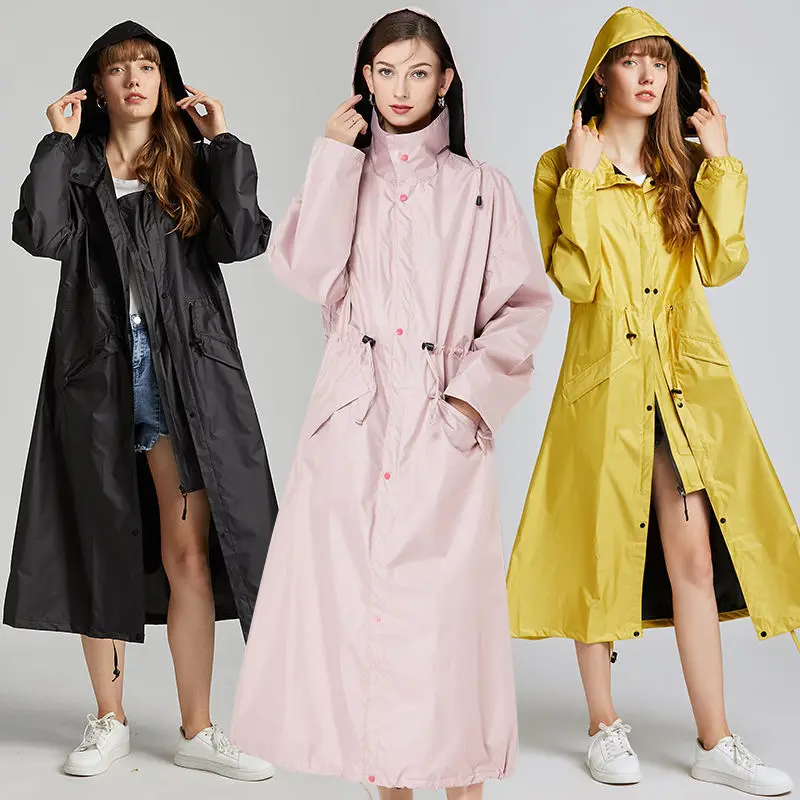 

Plus long windbreaker style waterproof breathable coat raincoat outdoor travel hiking portable Korean version rain rain poncho