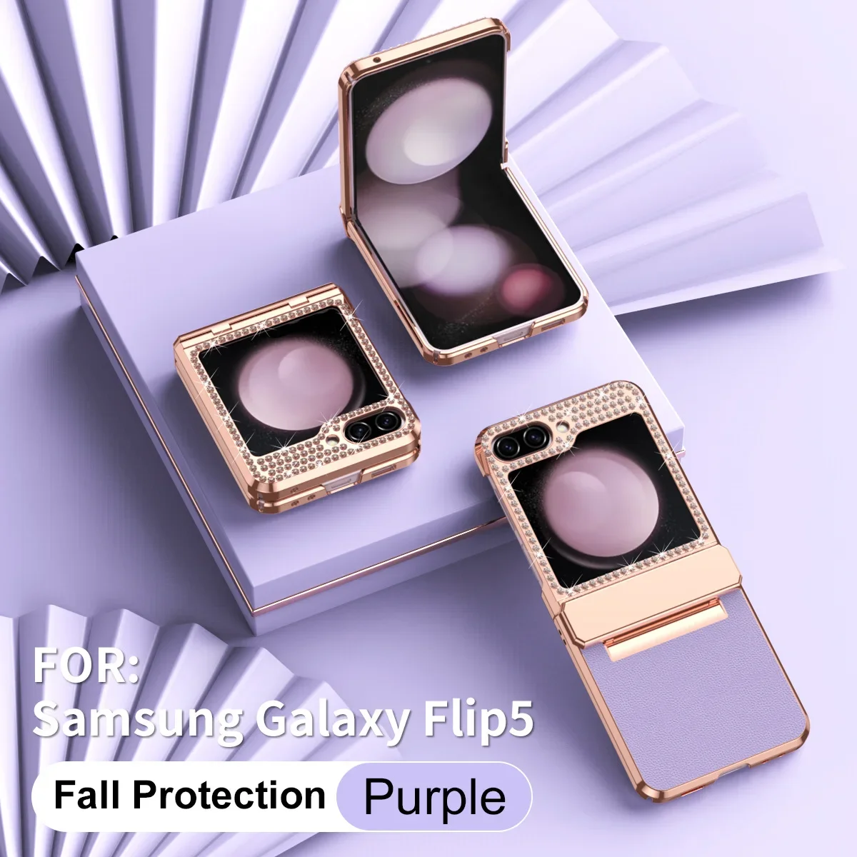 Ультратонкий чехол-книжка W24 с инкрустированными бриллиантами подходит для Samsung