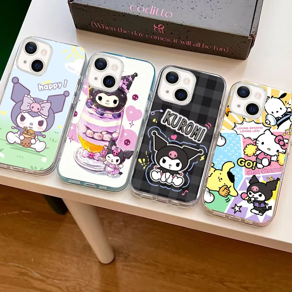 WB-16 Kuromi Прозрачный силиконовый чехол для LG K9 10 11 12 22 30 40 41 50 51 61 62 Plus Prime Max