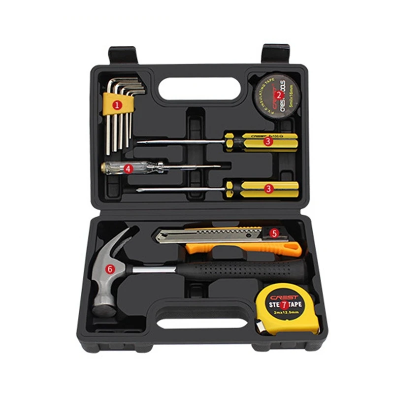 

CREST Home Hardware Toolbox Set 12-Piece Multipurpose Tool Kit