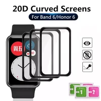 sports watch full curved screen protector film for band 6 tempered glass for honor band 6 band6 smart watch wristband protective