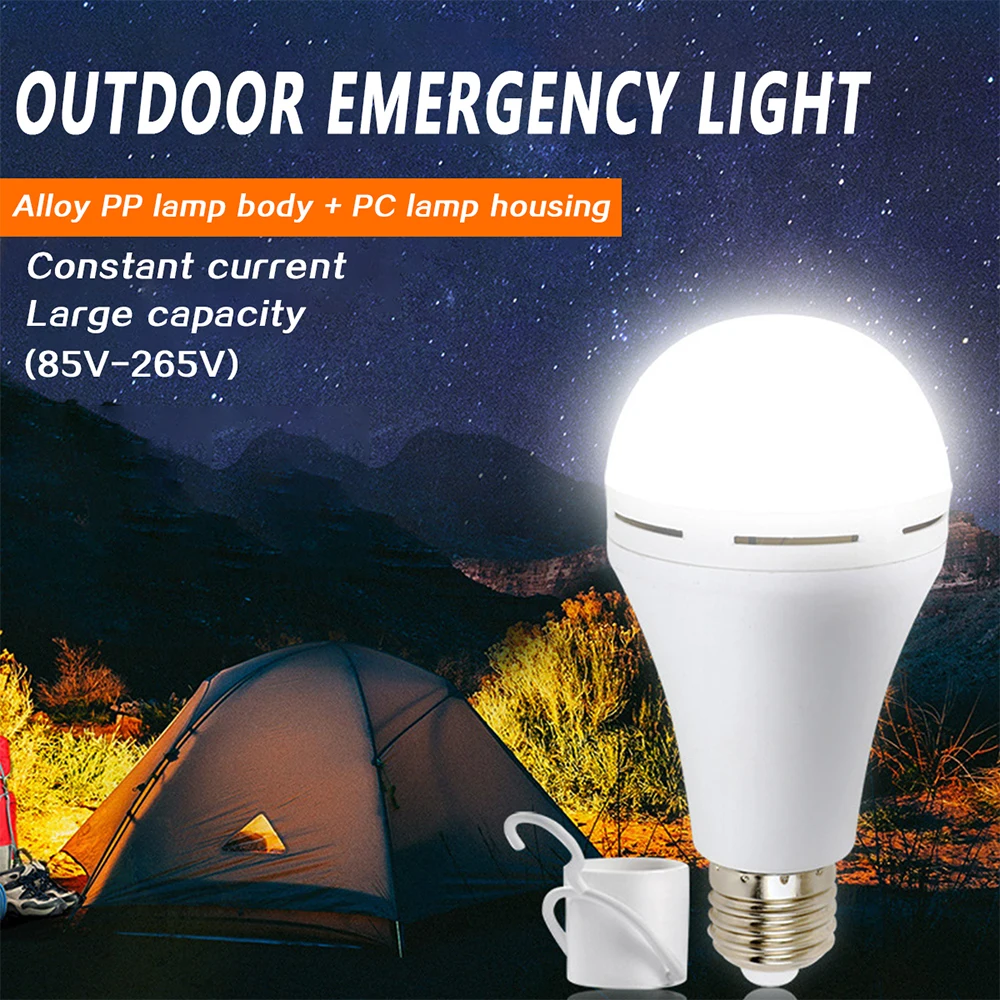 

E27 9W 12W 15W 18W LED Emergency Light Bulb LED Lamp Outdoor Bombillas Lamp Rechargeable Battery Lighting Light Bulb