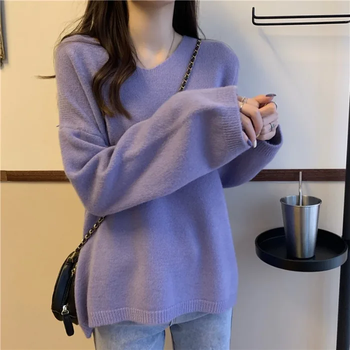 

Temperament Sweater Female Spring And Autumn Design Sense Of Minority 2022 New Gentle Department Wear V-neck Knitted Top