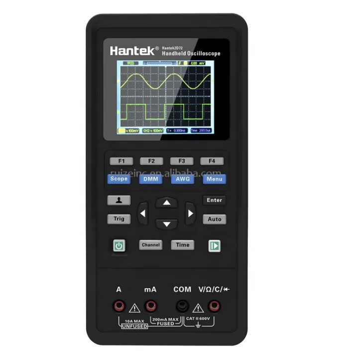 

Hantek 3 in1 Digital Oscilloscope+Waveform Generator+Multimeter Portable USB 2 Channels 40mhz 70mhz LCD Display Test Meter Tools