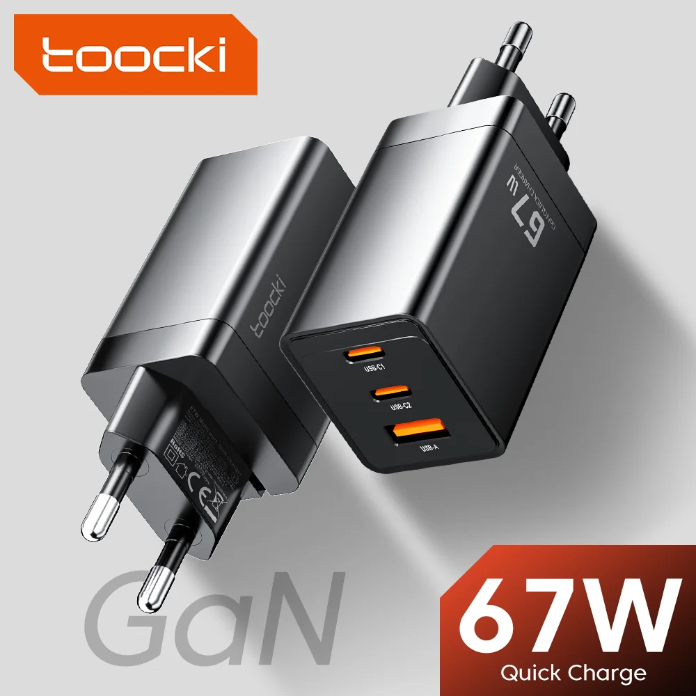 

Tookci 67W GaN USB C Charger Quick Charge4.0 QC3.0 PD USB Type C Fast USB Charger For iPhone 14 13 Macbook Xioami Smasung Laptop