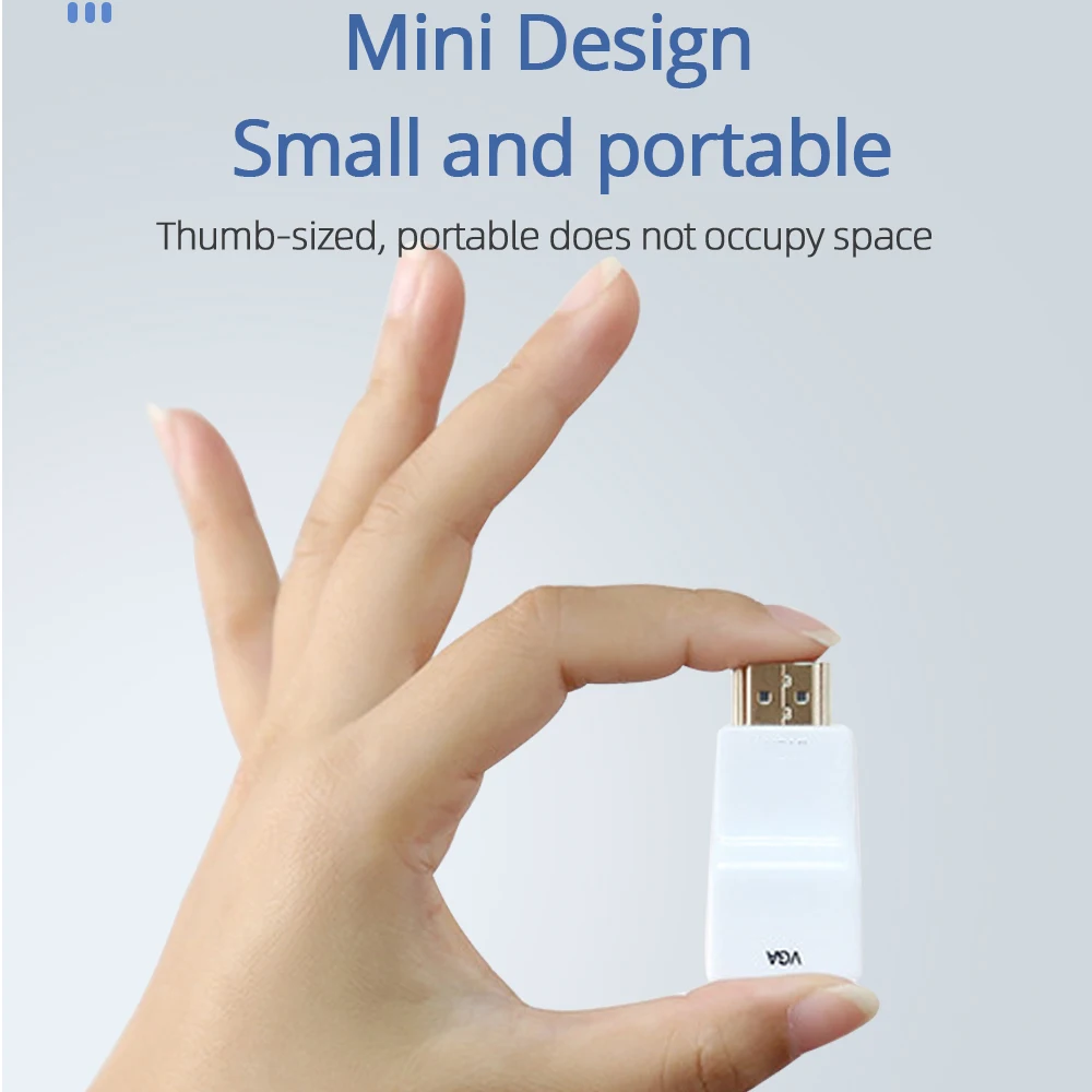 Адаптер VGA TISHRIC совместимый с HDMI преобразователь без аудиоразветвителя HD дисплей