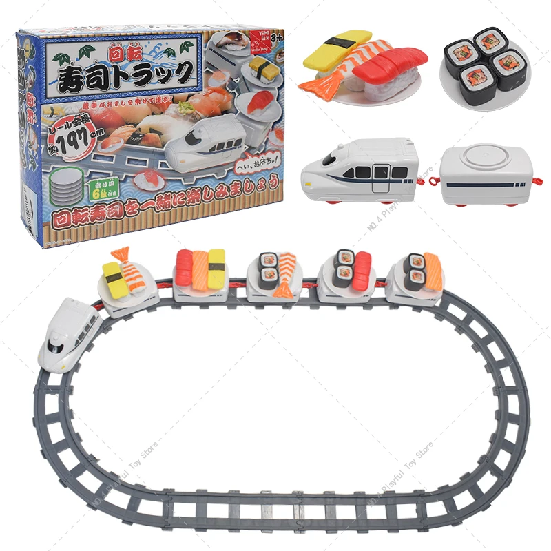 

Sushi Train Track Train Rotary Sushi Toy Electric Train Rotary Sushi Simula Revolving Car Ushi Children Electric Train For Girl