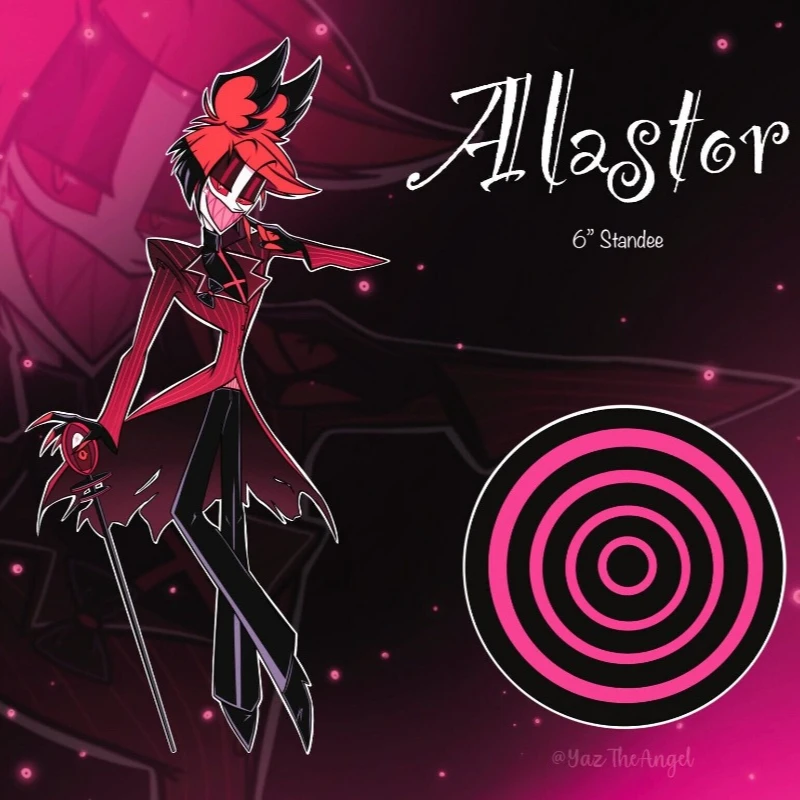 Фото Inn of Hell Plate Desk Decor Alastor Standing Angel Dust Collection Ornament Accesorios VOX Акриловая кукла Люцифер Модель Подарок №1