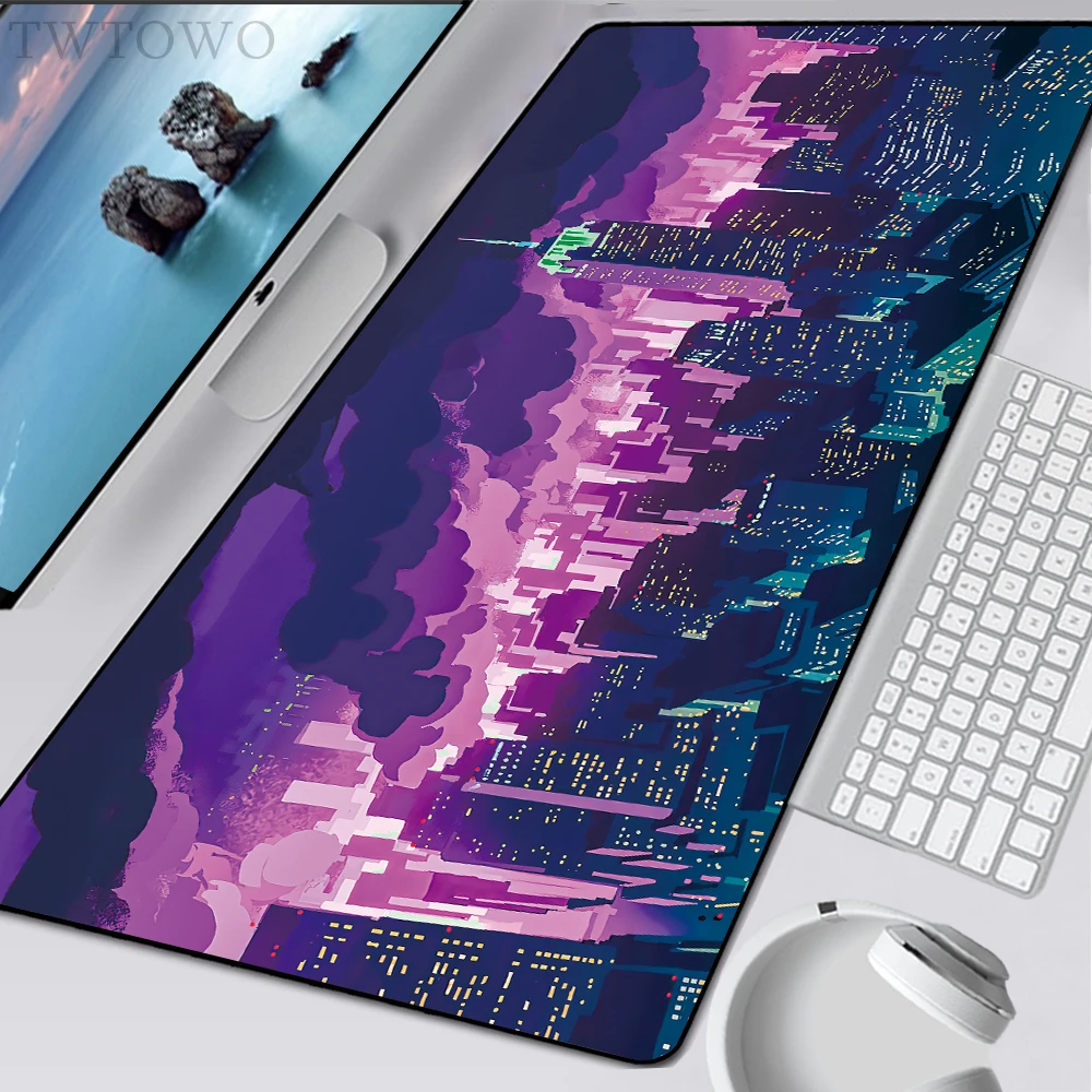 

Mousepad Custom New Computer Mouse Mat City Night View Gamer Natural Rubber Anti-slip Laptop Soft Mice Pad Desktop Mouse Pad