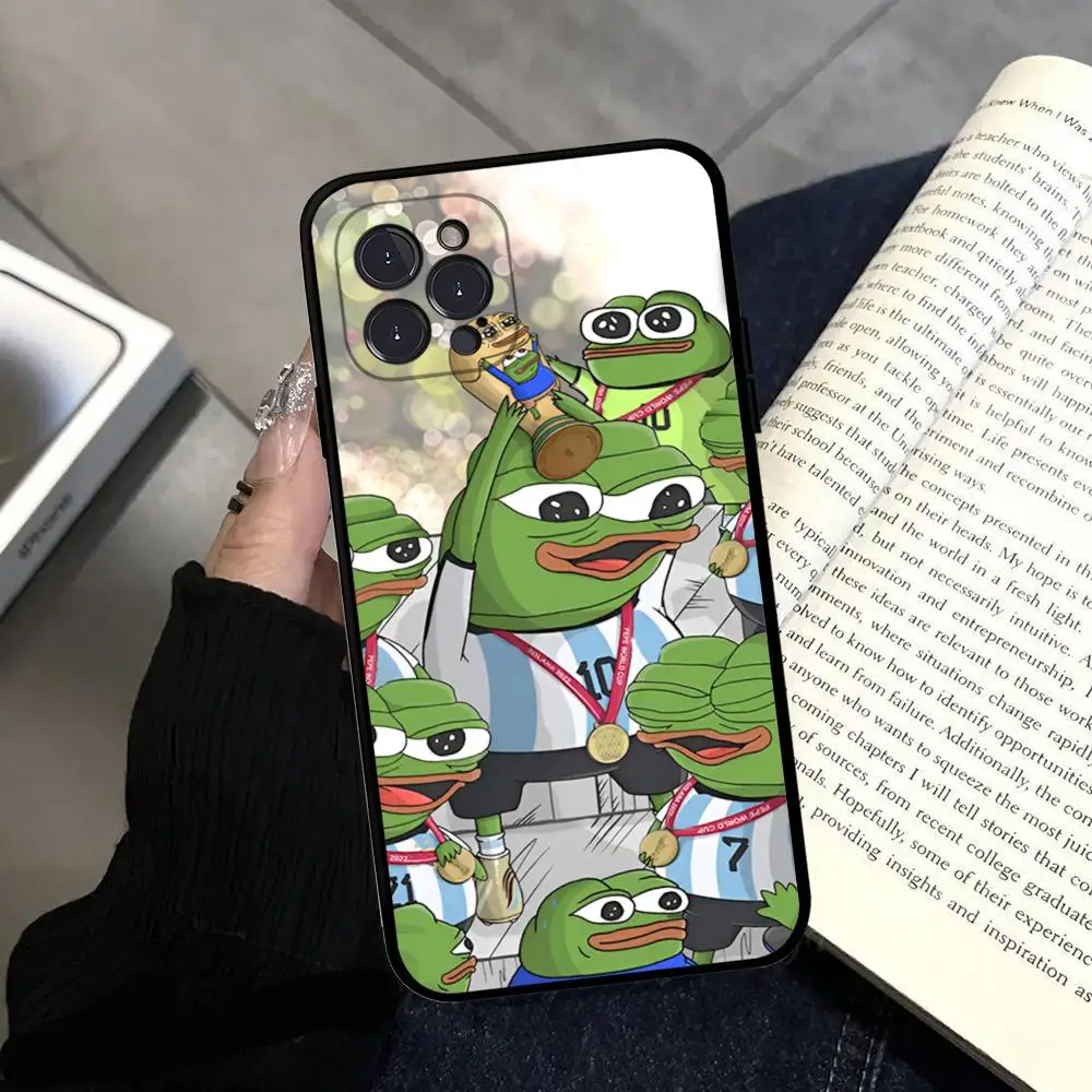 Симпатичный чехол для телефона F-Frogs грустный P-Pepe силиконовый мягкий iphone 15 14 13 12 11