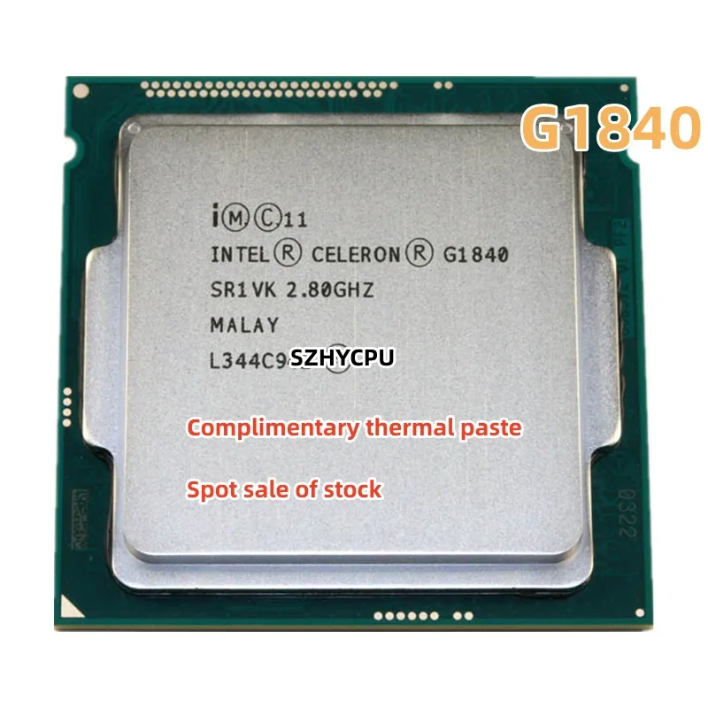 

Used Intel Celeron G1840 2.8GHz 2M Cache Dual-Core CPU Processor SR1VK SR1RR LGA 1150 Tray