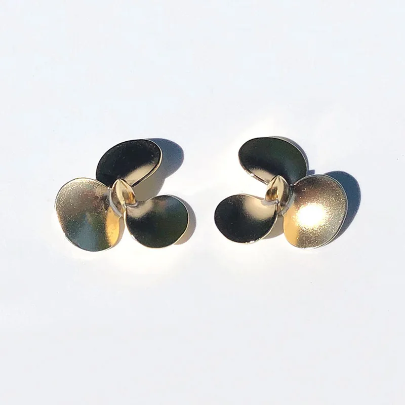 

1Pair RC Boat Brass Welding 3-blade Paddle Dia 32mm Shaft Hole M3 Positive Negative Propeller for Simulation Scale Nautical Ship