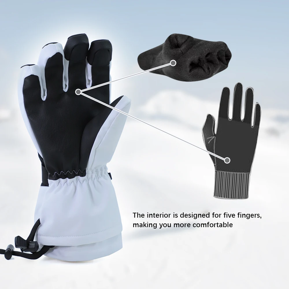 Ski Gloves Waterproof Windproof Winter Winter Warm Cozy Snowboard Gloves for Men & Women for Cold Weather Skiing & Snowboarding