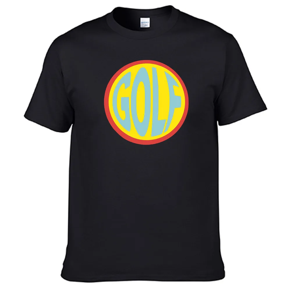 

Golf Wang Tyler Golf Logo Retro Casual T Shirt Men's Summer Black 100% Cotton Short Sleeves O-Neck Tee Shirts Tops Tee Unisex
