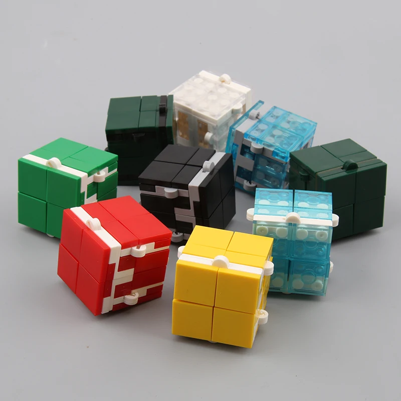 

Building Block MOC Toys Cube Decompression Infinite Flip Portable DIY Unassembled Bricks Unlimited Transforming Square Folding