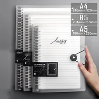 pp cover b5 a4 spiral loose leaf binder notebook grid line paper notepad journal planner for school office supplies stationery