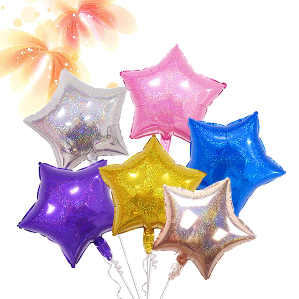 

6 18 Inch Star Balloons Foil Balloons Star Balloons Wedding Party Decor Yellow Balloons