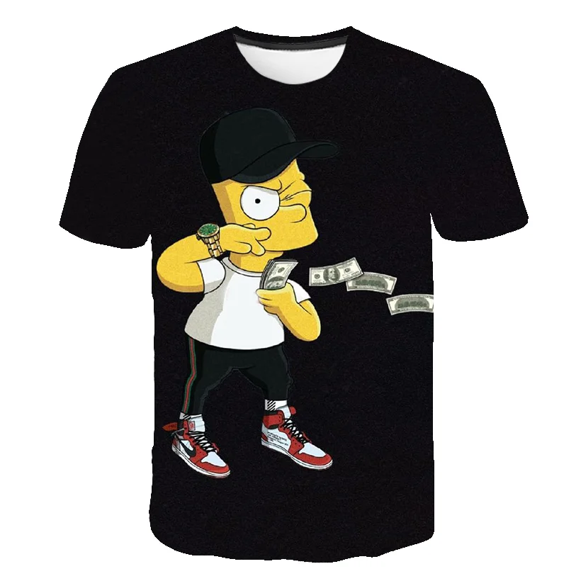 

Baby Clothes The Sinp-sons Boys Girls Universal Short Sleeve Tops Casual Fashion Children T-Shirts Cartoon Anime Kids Tank Tops