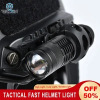 tactical military fast helmet light telescopic zoom flashlight airsoft helmet scout light with flashlight single clamp holder