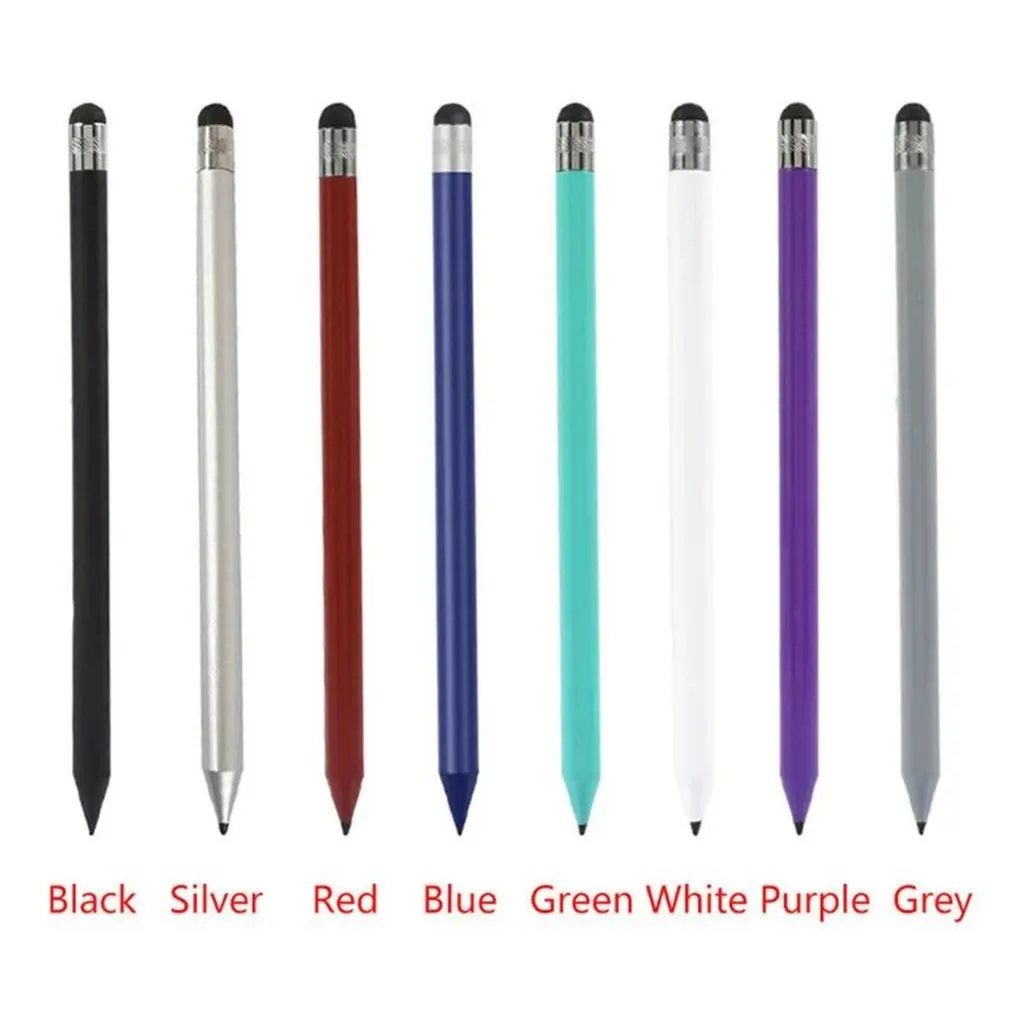 

14cm Universal Pencil Double Touch Dual Silicon Head Touch Capacitive Screen Stylus Capacitiva Pen For Ipad Tablet Smartphone