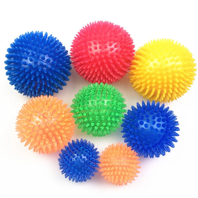 

Free Shipping 2023 Large dog sound toy ball spiny massage ball bouncy ball tpr pet ball CE ROHS toys for pets dog toys fancy