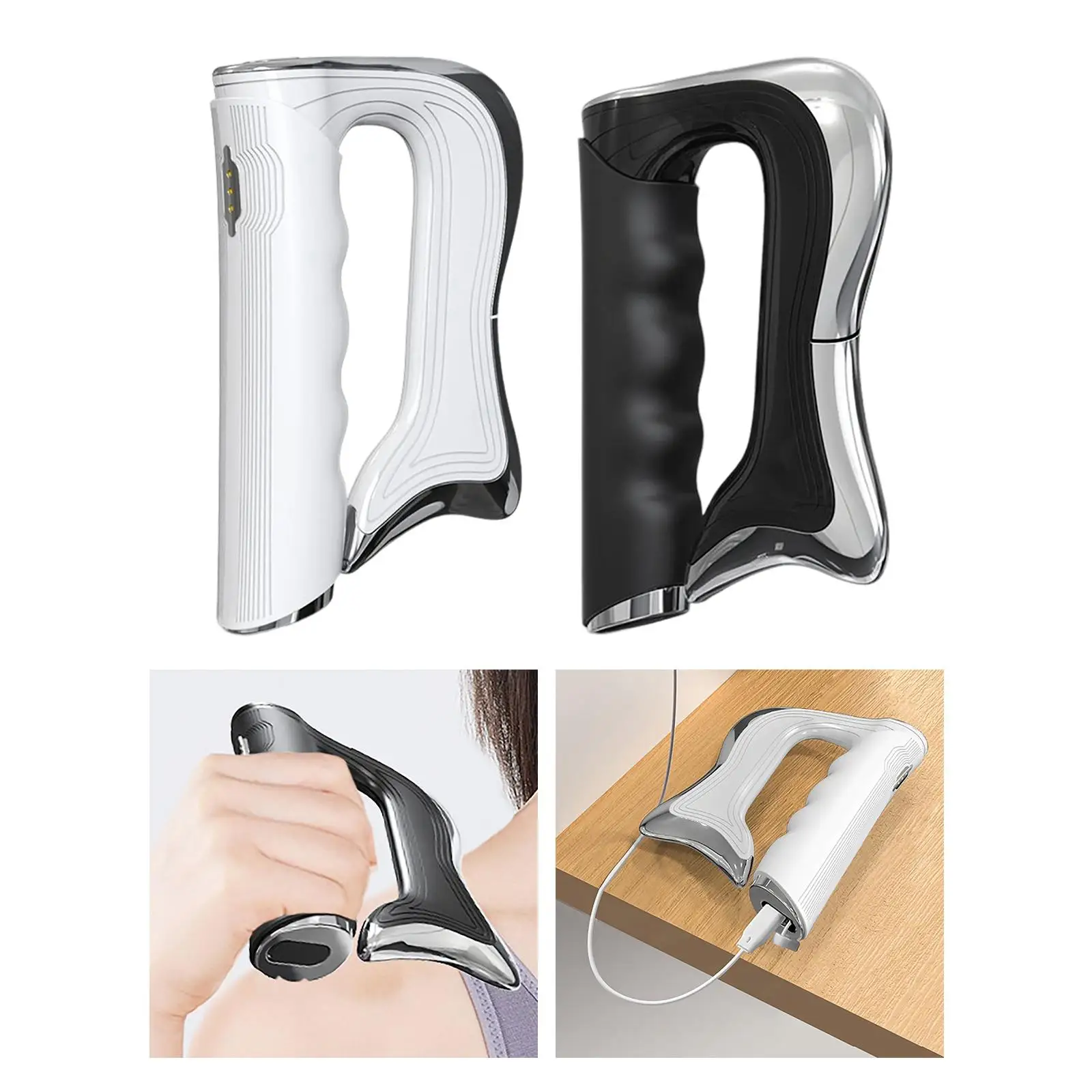 Портативный электрический массажер для фасции скребок Гуаша зарядка через USB