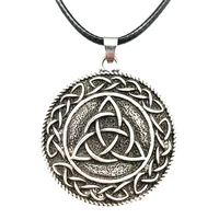 nostalgia irish knot trinity jewelry symbol wicca charms rope chain necklace for women accessories