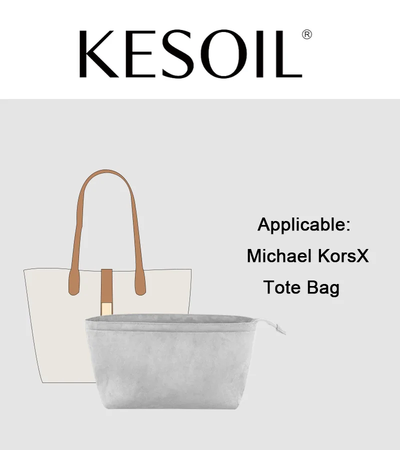 

KESOIL Tote bag liner Portable cosmetic storage organizing compartment Inner sleeve middle bag support lining accessories