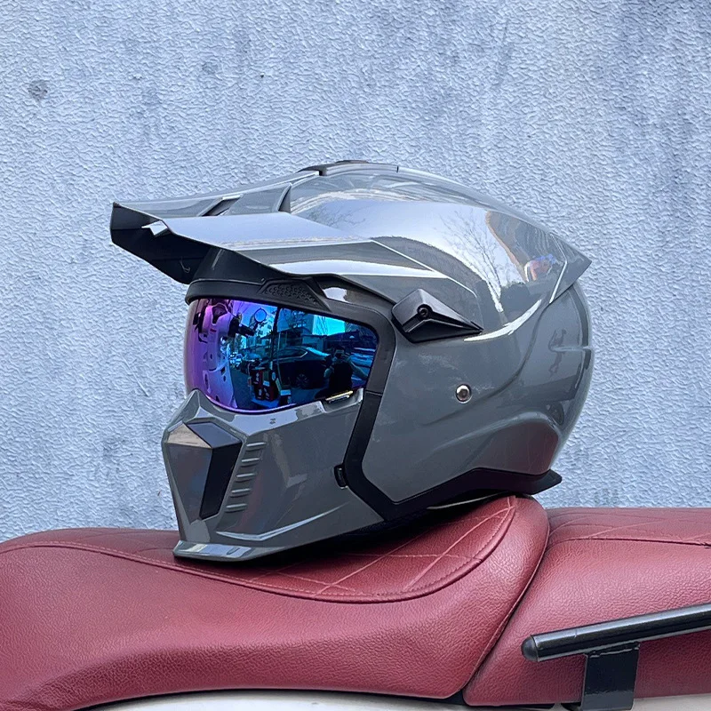 Мотоциклетный полный шлем Demolition Rally мужской ретро-шлем ORZ женский летний