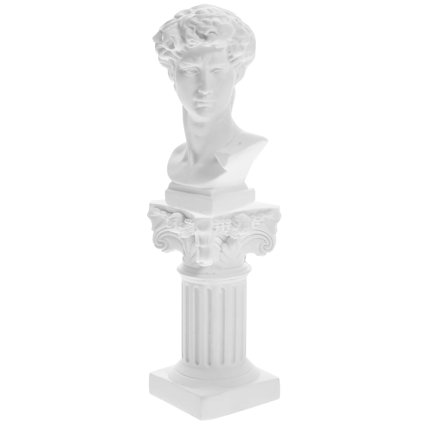 

Statue Ornaments Retro Decor Greek Statue David Delicate Greek Head Statue Value David Bust Sculpture Man