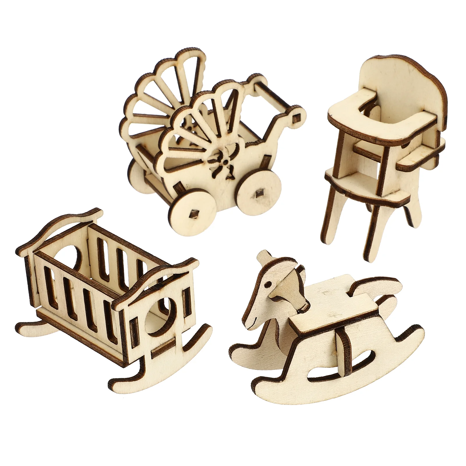 Кукольный домик игрушки миниатюрная детская мебель кресло-качалка комната дети