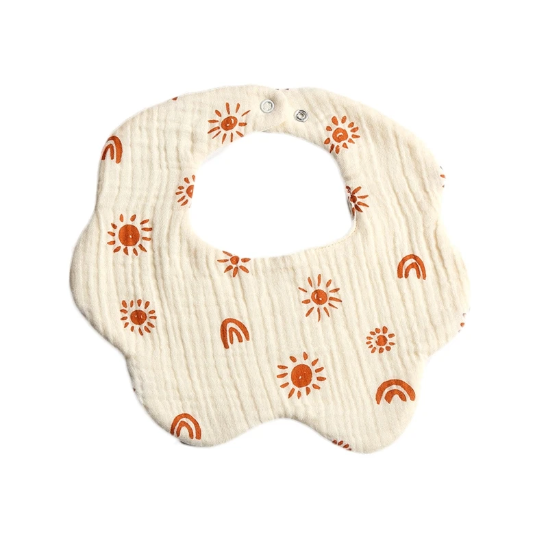 

Cartoon Baby Bib Cotton Breathable Burp Cloth 360 Rotating Wrapping