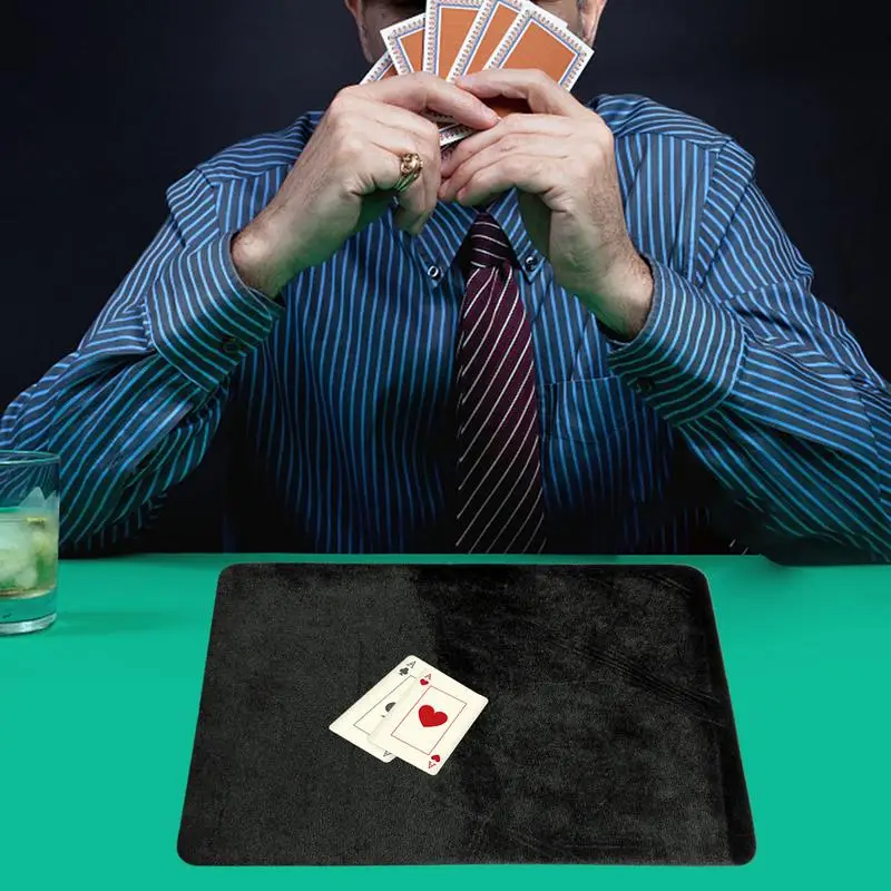 

Card Game Mats Magic Card Mat Flannel Poker Pad Black Playmat For Card Game Lovers And Magic Performance