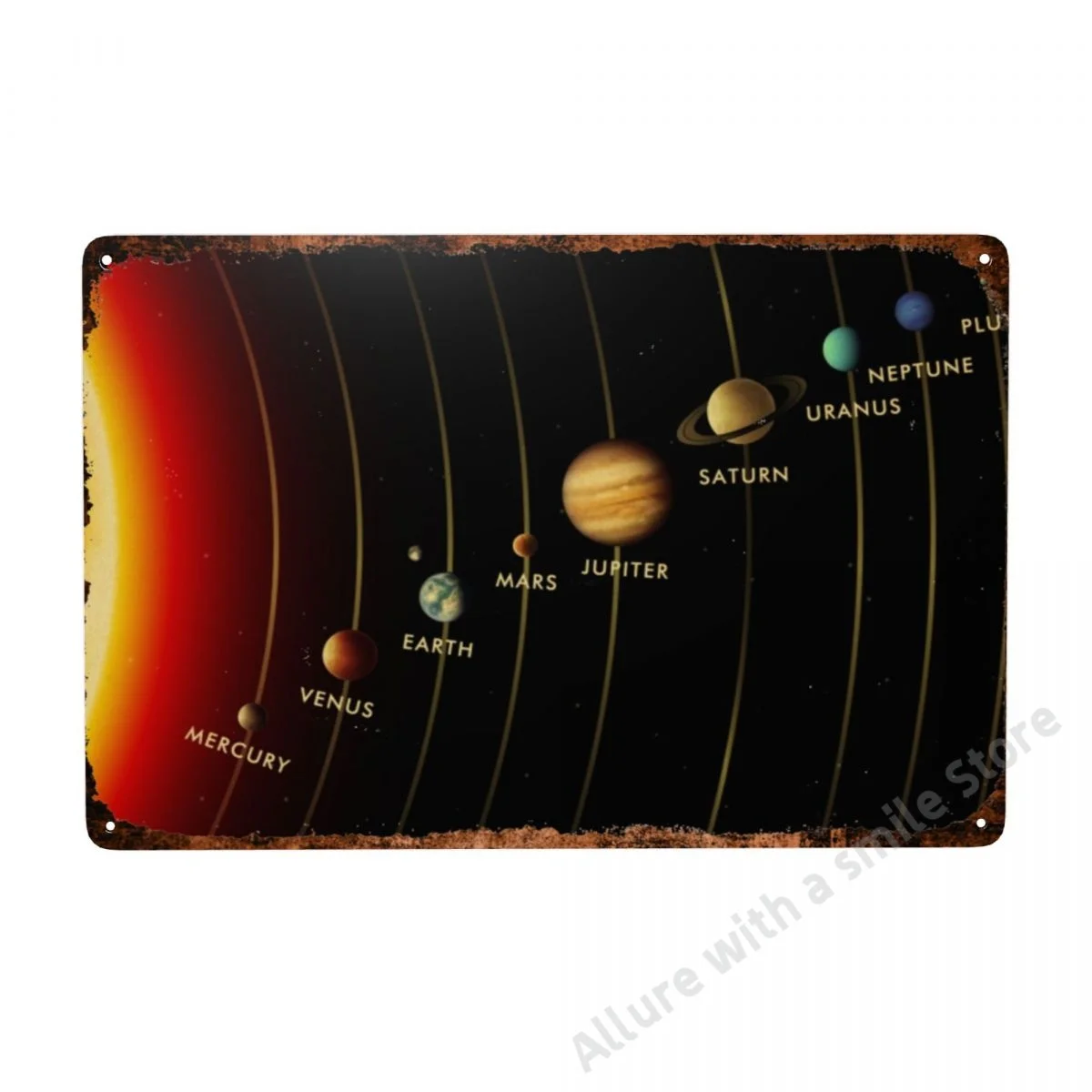 

Новый девять планет Солнечной системы-Ретро металлический плакат табличка настенное украшение Бар Кафе сад наружное украшение гараж