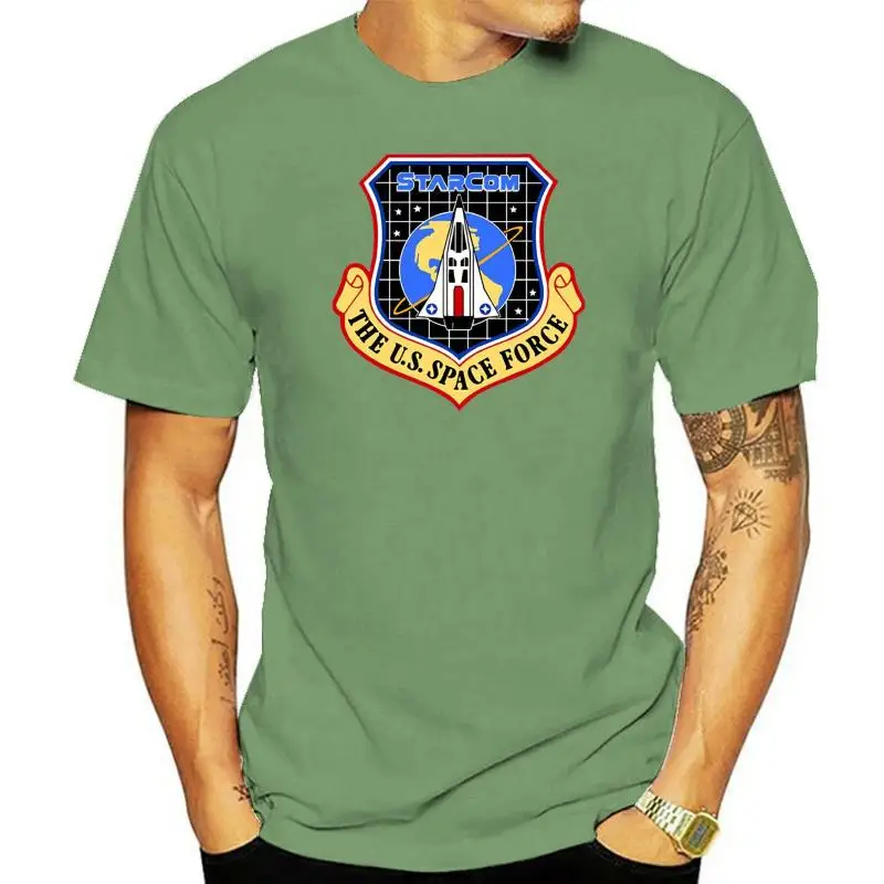 

Printed Men T Shirt Cotton tShirt O-Neck Short-Sleeve New Style U.S. Space force 80s Women T-Shirt