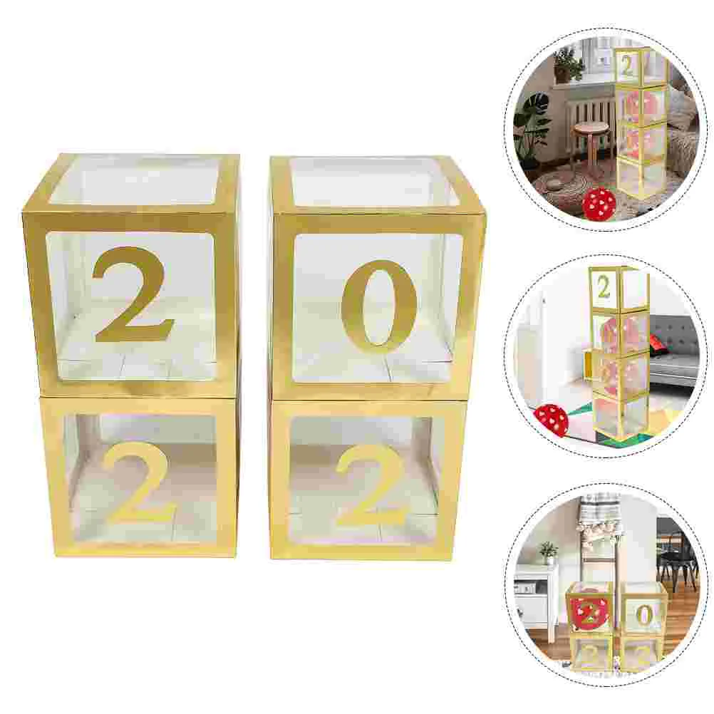 

Balloon Box Boxes Graduation Balloons Baby Party Grad Decorations Props Clear Transparent Shower Photo Gift Golden Booth
