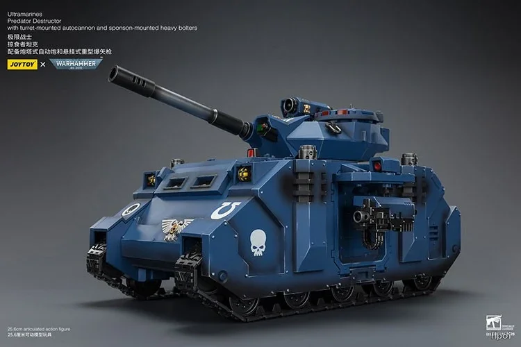 Фото Оригинальная фигурка JOYTOY Warhammer 40K Ultramarines Razorback с двумя лазерными пушками, модель в стиле аниме №3
