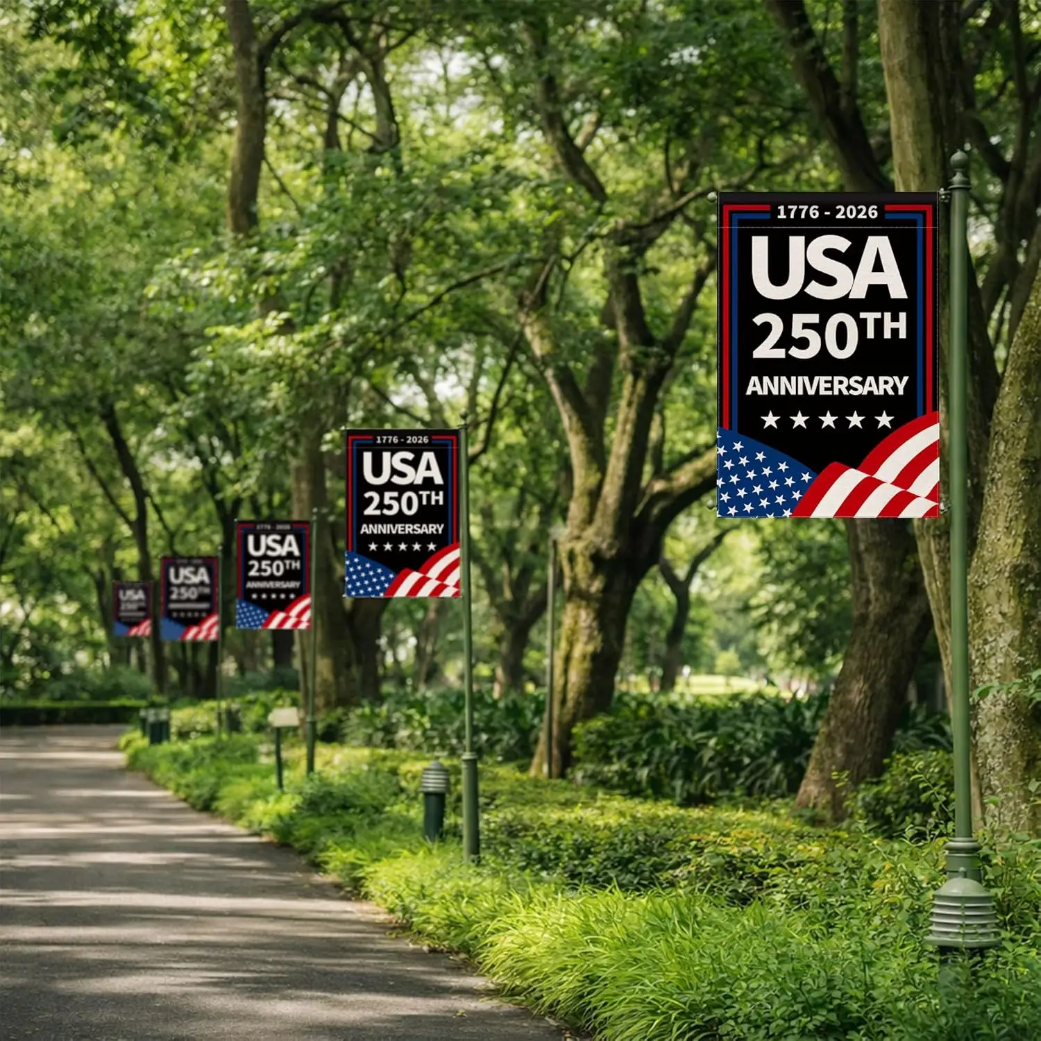 Фото Флаг США для сада, 250-летие, баннер ко Дню независимости, патриотический флаг свободы, двусторонний водонепроницаемый флаг для двора, 1 YYX №5
