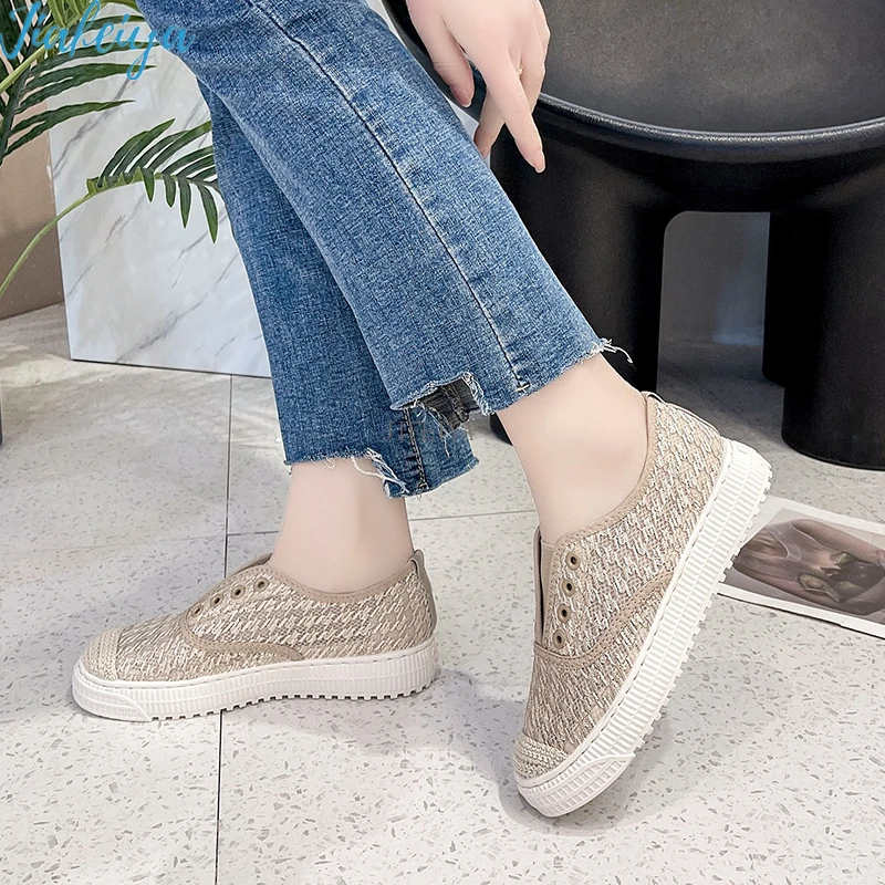

Women's Loafers Flats Shoes Women Luxury Woman Flat Fisherman Shoes Casual Zapatos De Mujer Hemp Womens Shoes Spring/Autumn