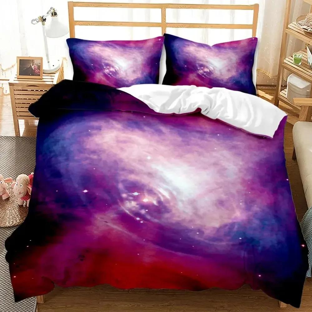 3D Galaxy Duvet Cover Set Single double TwinQueen 2pcs3pcs4pcs bedding sets Universe Outer Space Themed Bed Linen 2