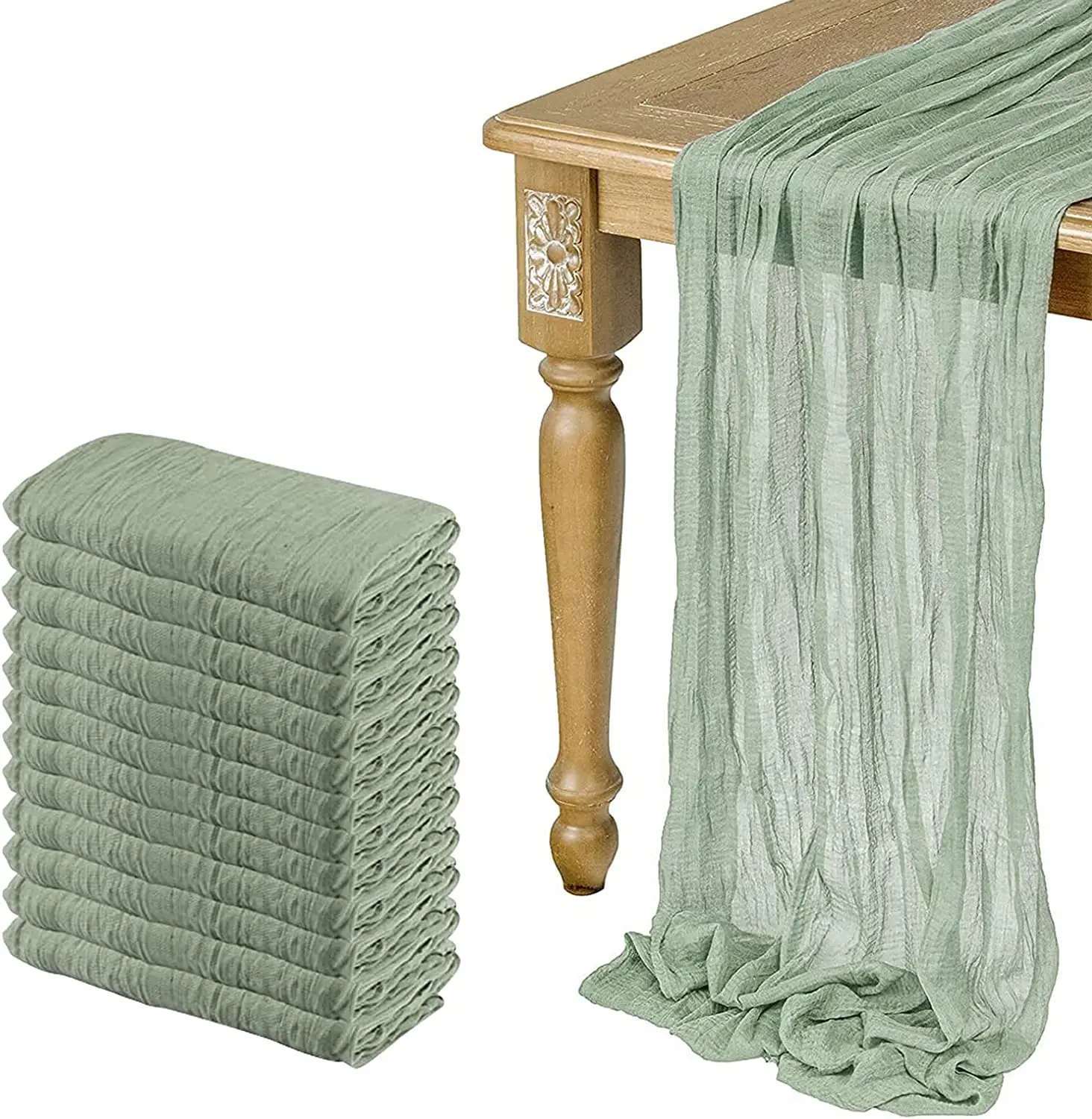 

Скатерть немнущаяся из марли, 10 шт., прозрачная скатерть в деревенском стиле, украшение для свадебного обеденного стола, накидка на стол для свадебной вечеринки