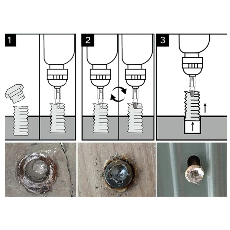 Набор для извлечения поврежденных винтов, комплект из 33 предметов для демонтажа шурупов, болтов, скользящих Зубцов, инструменты для удаления сломанных болтов 40JA