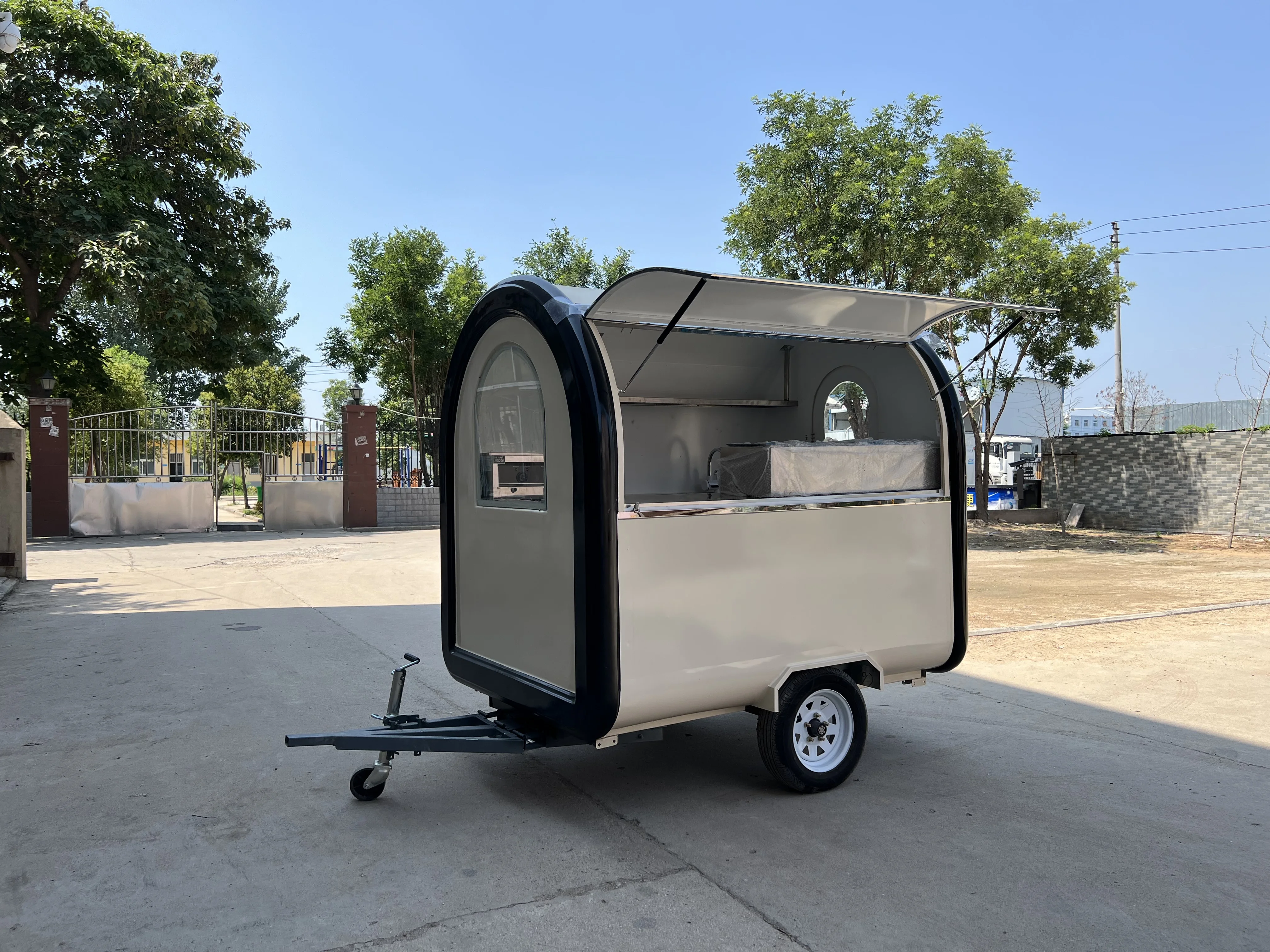 

Foodtruck Bar Hotdog Food Cart Vans Mobile Bar Kitchen Ice Cream Commercial Electric Food Trucks Trailer with Full Kitchen