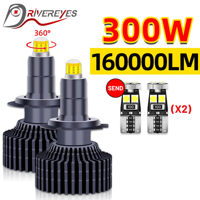 

3D 360 H7 Bi светодиодный фары Canbus 300 лм 9005 Вт H11 H8 H1 HB3 9006 HB4 9012 HIR2 H16 H9 Противотуманные фары Turbo Mini Lamp для объектива