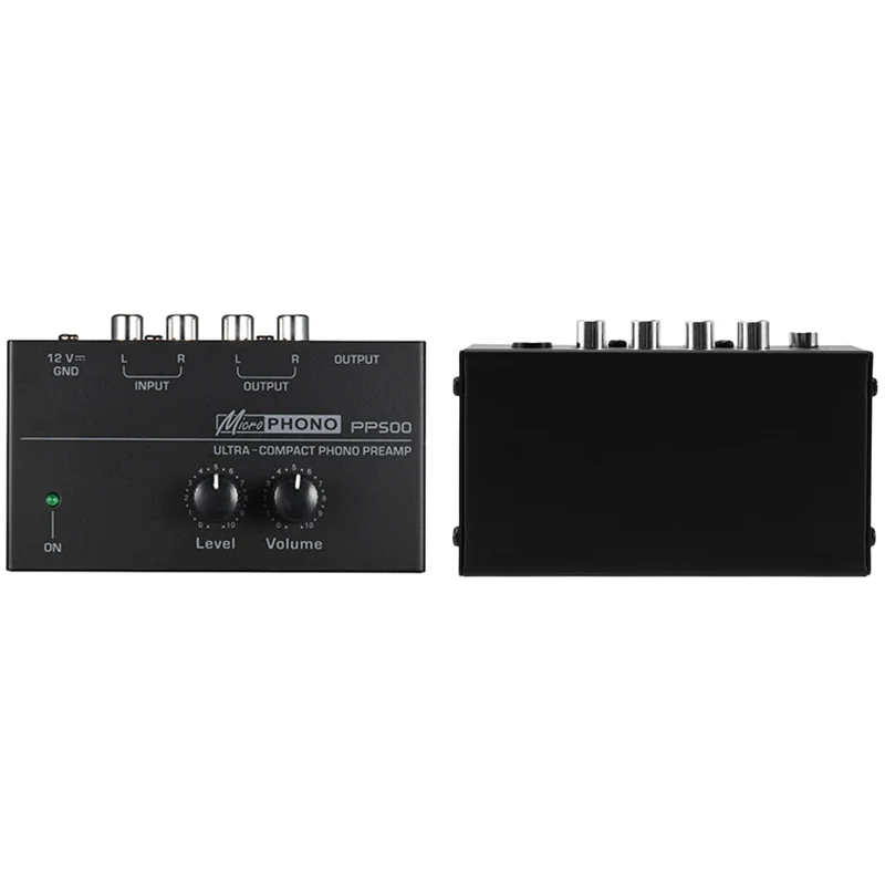 

NEW-PP500 Phono предусилитель с регулятором громкости уровня RCA входной выход 1/4 дюйма TRS интерфейсы для LP Vinyl