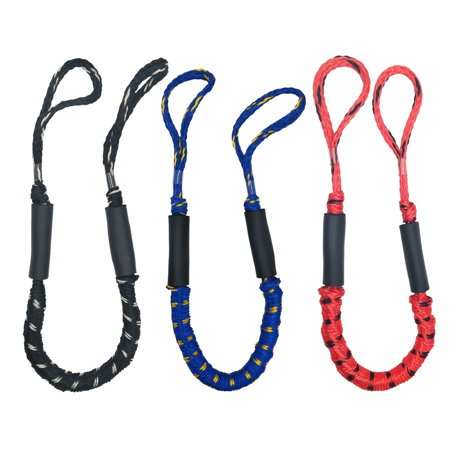

2PCS 4-5.5ft Bungee Dock Line Mooring Stretch Rope Quick Docking Boat Bungee Dock Line Stretching Mooring Rope for Boats Kayak