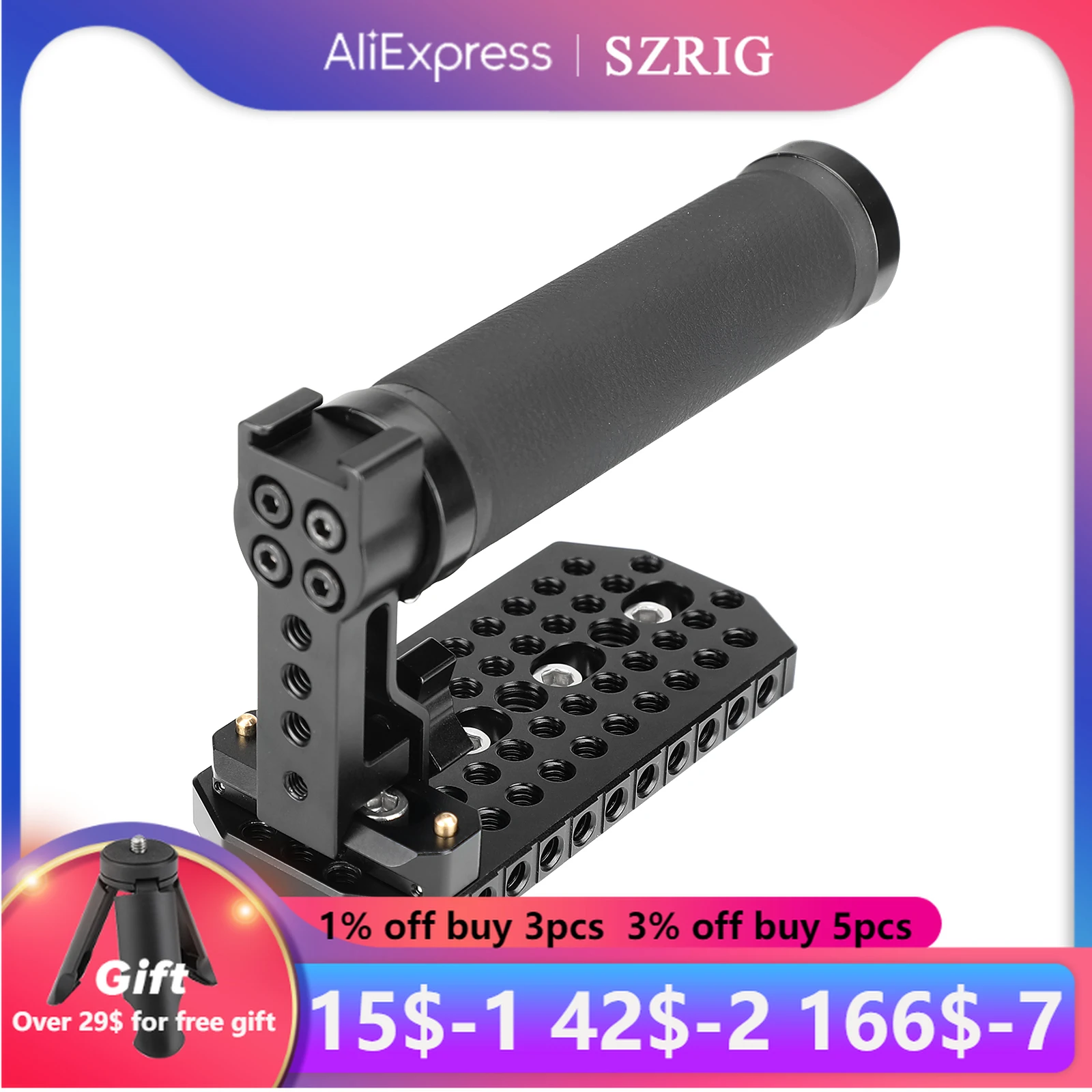 

SZRIG Top Handle Grip With NATO Rail Bar & Top Cheese Plate for BMD Blackmagic Design URSA Mini