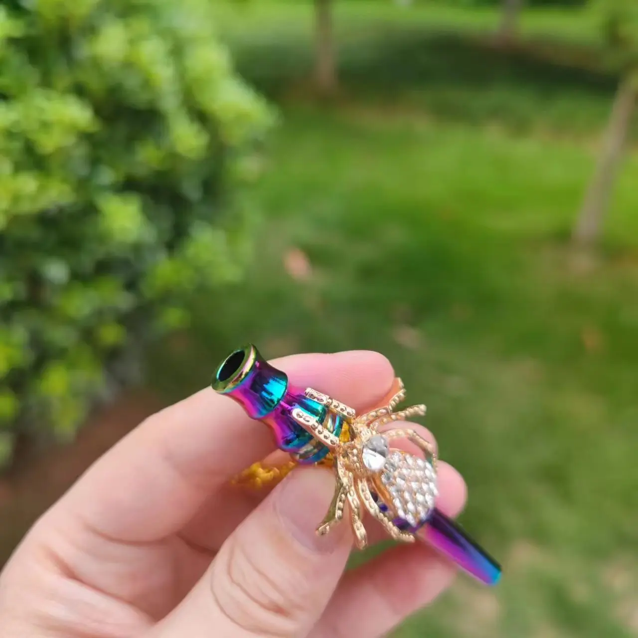 8 см цветной металлический держатель для сигарет в форме паука