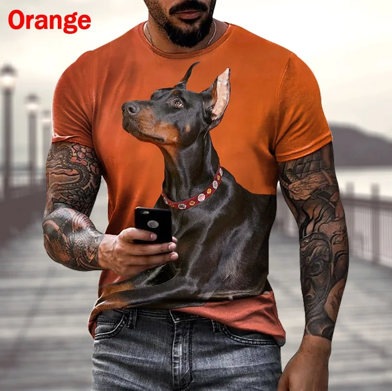 

Doberman Picture Printed Cool Casual Short Sleeve T Shirt