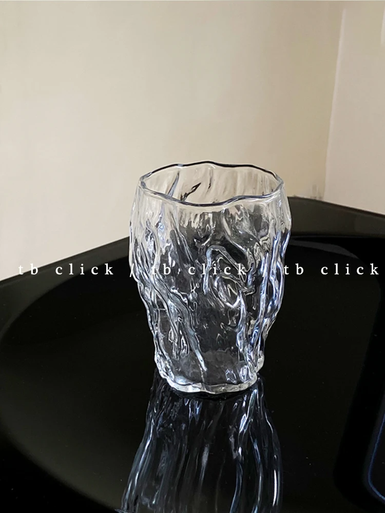 Wrinkled Extremely Frozen Glass Water Cup High Temperature Cold Drink Cup Foreign Wine Cup Bubble Water Cup Fruit Juice Cup